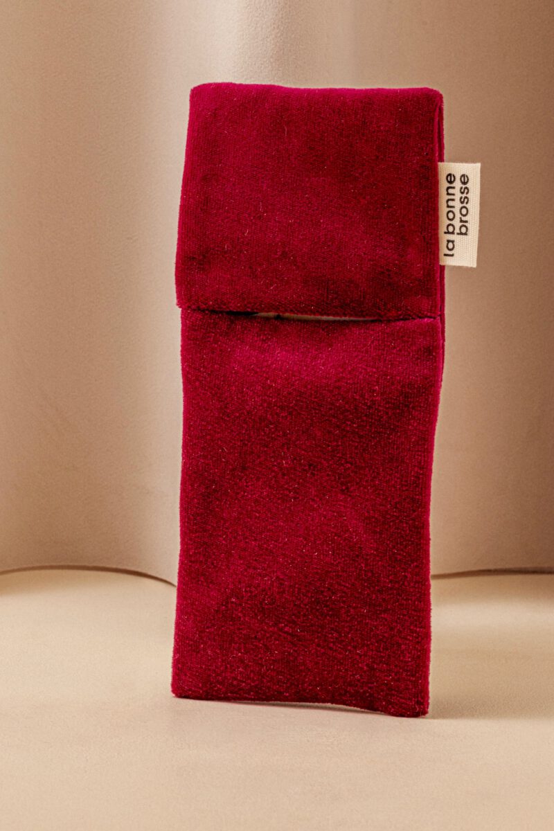 La Pochette "Petite Brosse" Rouge Cerise