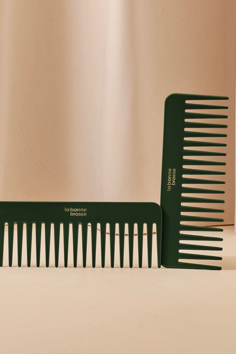 Le Peigne Large Démêlant en Acétate Vert Emeraude
