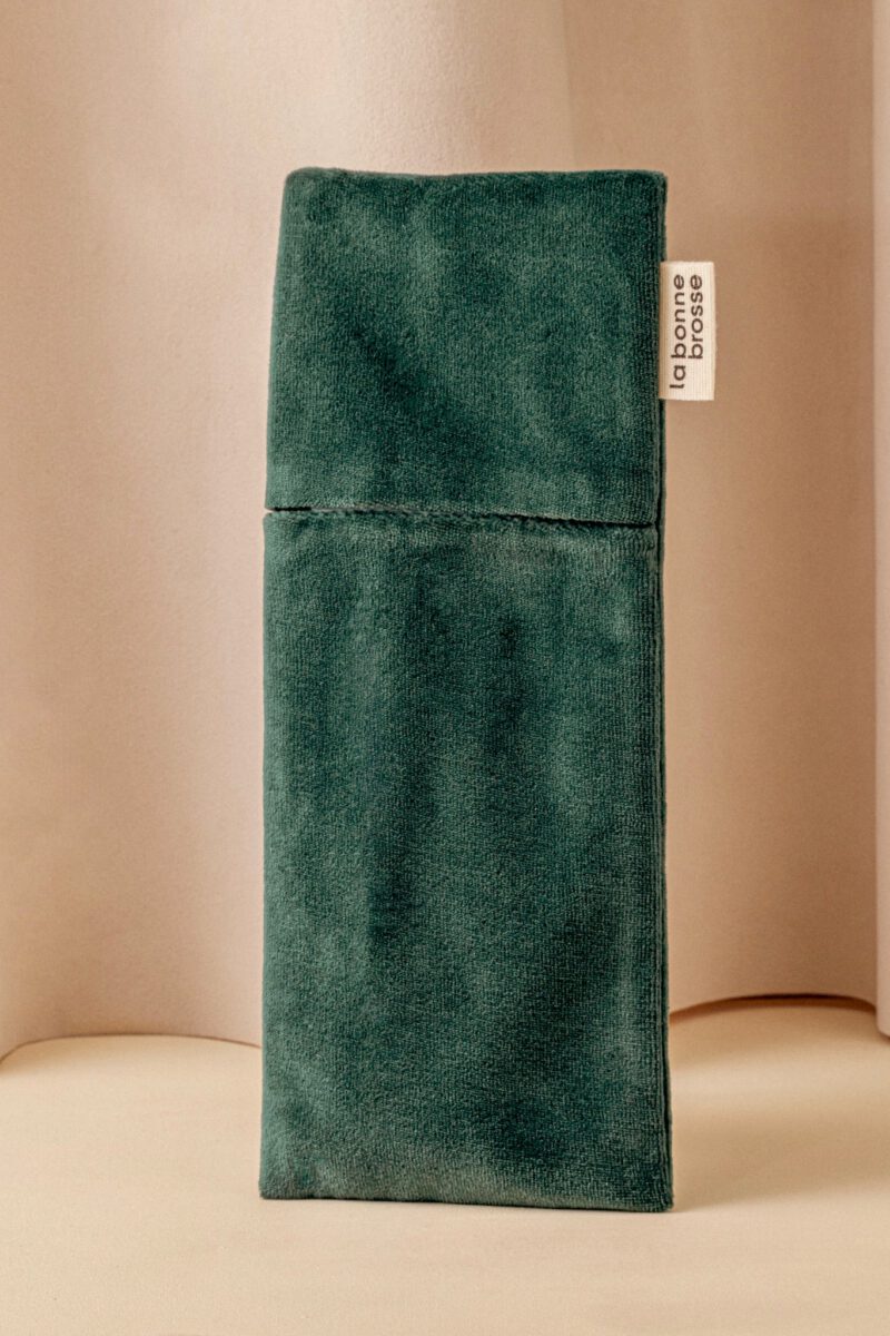 La Pochette "Grande Brosse" Vert Émeraude